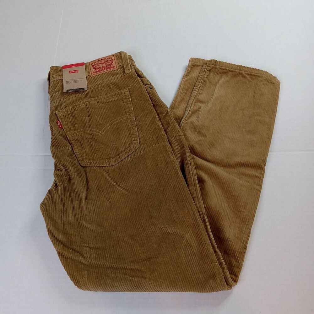 Levi's Men's Pants Size 29x30 Corduroy Flat Front Straight Leg Brown IRREGULAR